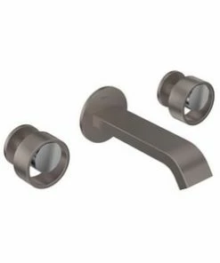 New 👏 ROHL® Eclissi™ Two Handle Widespread Bathroom Sink Faucet in Satin Nickel with Polished Chrome Accent 🔥