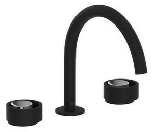 Budget 😍 ROHL® Eclissi™ Two Handle Widespread Bathroom Sink Faucet in Matte Black with Polished Chrome Accent Knob Handle 🌟 3 Budget 😍 ROHL® Eclissi™ Two Handle Widespread Bathroom Sink Faucet in Matte Black with Polished Chrome Accent Knob Handle 🌟