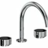 Promo 💯 ROHL® Eclissi™ Two Handle Widespread Bathroom Sink Faucet in Polished Chrome with Matte Black Accent Knob Handle ✨ -ROHL Sales Query 1047