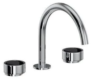 Promo 💯 ROHL® Eclissi™ Two Handle Widespread Bathroom Sink Faucet in Polished Chrome with Matte Black Accent Knob Handle ✨ 3 Promo 💯 ROHL® Eclissi™ Two Handle Widespread Bathroom Sink Faucet in Polished Chrome with Matte Black Accent Knob Handle ✨