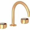 Coupon 👏 ROHL® Eclissi™ Two Handle Widespread Bathroom Sink Faucet in Satin Gold with Satin Nickel Accent Knob Handle 😍 -ROHL Sales Query 1051
