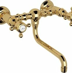 Outlet ⌛ ROHL® Vocca Two Handle Bathroom Sink Faucet in Inca Brass ⌛