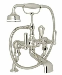 Coupon 🥰 ROHL® Perrin & Rowe® Bath Three Handle Roman Tub Faucet in Polished Nickel 👏