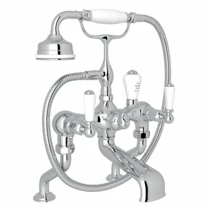 Best Sale 🌟 Perrin & Rowe Deckmount Tub Faucet with Triple Lever Handle in Polished Chrome 🔔 3 Best Sale 🌟 Perrin & Rowe Deckmount Tub Faucet with Triple Lever Handle in Polished Chrome 🔔