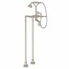 New 💯 ROHL® San Giovanni™ Three Lever Handle Floor Mount Filler in Satin Nickel 🛒
