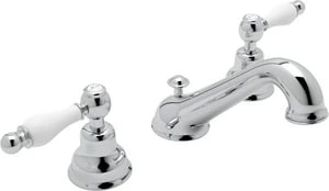 Budget 🥰 ROHL® Arcana™ Deckmount Widespread Bathroom Sink Faucet with Double Porcelain Lever Handle in Polished Chrome 💯 3 Budget 🥰 ROHL® Arcana™ Deckmount Widespread Bathroom Sink Faucet with Double Porcelain Lever Handle in Polished Chrome 💯