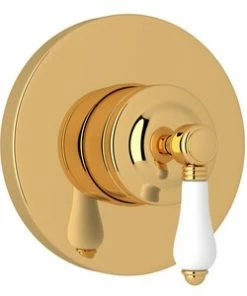 Budget ❤️ ROHL® Single Handle Shower Faucet in Italian Brass Trim Only 🎁