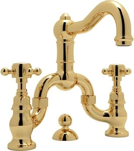 Outlet ❤️ ROHL® Aqui Two Handle Bathroom Sink Faucet in Inca Brass 🧨 3 Outlet ❤️ ROHL® Aqui Two Handle Bathroom Sink Faucet in Inca Brass 🧨