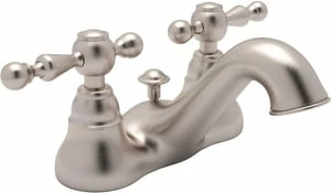 Cheap 🔥 ROHL® Country Bath Deckmount Bathroom Sink Faucet with Double Lever Handle in Satin Nickel 🛒 3 Cheap 🔥 ROHL® Country Bath Deckmount Bathroom Sink Faucet with Double Lever Handle in Satin Nickel 🛒