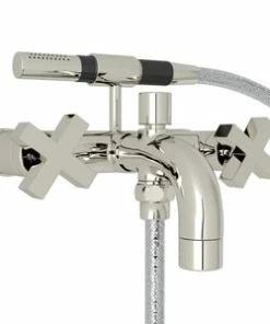 Promo 🥰 ROHL® Edwardian™ Two Handle Wall Mount Filler in Polished Nickel 🧨