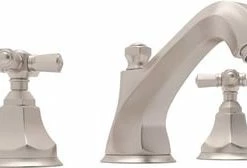 Flash Sale 🎉 ROHL® Palladian Two Handle Bathroom Sink Faucet in Satin Nickel 😍