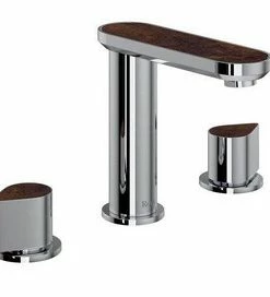 Hot Sale 🥰 ROHL® Miscelo™ Two Handle Widespread Bathroom Sink Faucet in Polished Chrome with Sedona Accent Lever Handle 👏