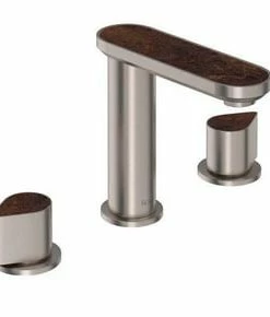 Best reviews of 🥰 ROHL® Miscelo™ Two Handle Widespread Bathroom Sink Faucet in Satin Nickel with Sedona Accent Lever Handle 🌟