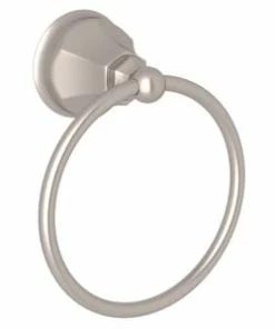 Best Sale 💯 ROHL® Bossini Round Closed Towel Ring in Satin Nickel ✨