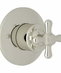 Best Pirce 🌟 ROHL® Italian Country Bath Volume Control Valve Trim with Single Cross Handle in Polished Nickel 🤩