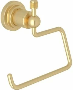Best Sale 👍 ROHL® Campo™ Wall Toilet Tissue Holder in Satin Unlacquered Brass 👏