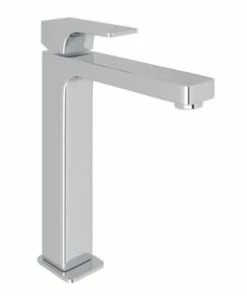 Flash Sale ⭐ ROHL® Quartile™ Single Handle Monoblock Bathroom Sink Faucet in Polished Chrome Lever Handle ❤️