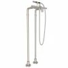 Best deal ✨ ROHL® Perrin & Rowe® Edwardian Floor Mount Tub Filler with Metal Triple Lever Handle, Hand Shower and Floor Pillar Leg or Supply Union in Satin Nickel 🎉 1 Best deal ✨ ROHL® Perrin & Rowe® Edwardian Floor Mount Tub Filler with Metal Triple Lever Handle, Hand Shower and Floor Pillar Leg or Supply Union in Satin Nickel 🎉 -ROHL Sales Query 1152
