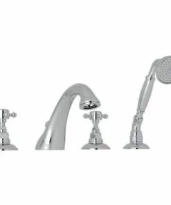 Wholesale 🌟 ROHL® Country Bath 4-Hole Tub Filler with Double Cross Handle in Polished Chrome 😍