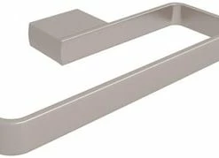 Best Sale 👍 ROHL® Bossini Rectangular Open Towel Ring in Satin Nickel 😉