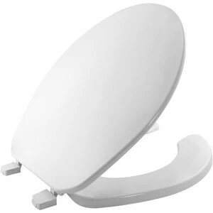 Budget ๐ Bemis Plastic Round Open Front with Cover Toilet Seat in White ๐ 3 Budget ๐ Bemis Plastic Round Open Front with Cover Toilet Seat in White ๐