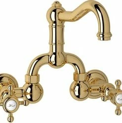 Best Sale ⌛ ROHL® Country Bath Two Handle Bathroom Sink Faucet in Inca Brass ✨
