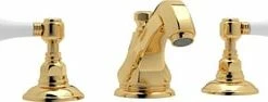 Brand new 😀 ROHL® Country Bath Two Handle Widespread Bathroom Sink Faucet in Inca Brass ❤️
