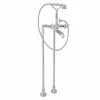 New 🥰 ROHL® Italian Country Bath Floor Mount Tub Filler with Metal Triple Cross Handle and Hand Shower in Polished Chrome 🔥 2 New 🥰 ROHL® Italian Country Bath Floor Mount Tub Filler with Metal Triple Cross Handle and Hand Shower in Polished Chrome 🔥 -ROHL Sales Query 1209