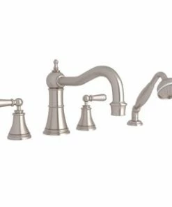 Cheap 🧨 ROHL® Two Handle Roman Tub Faucet in Satin Nickel 🎁