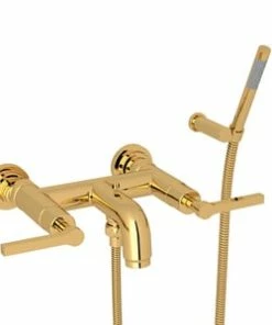 Outlet 😀 ROHL® Georgian Era™ Two Handle Wall Mount Filler in Matte Black ⌛