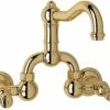 Best reviews of ⭐ ROHL® Country Bath Wall Mount Bridge Bathroom Sink Faucet with Double Metal Lever Handle in Inca Brass ⌛ -ROHL Sales Query 1234