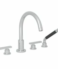 Budget 🧨 ROHL® Miscelo™ Three Handle Roman Tub Faucet in Polished Chrome 🔔