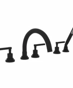 Best Pirce 🧨 ROHL® Miscelo™ Two Handle Roman Tub Faucet in Matte Black ⌛