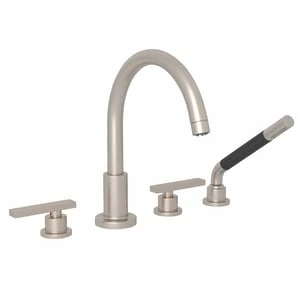 Budget 🌟 ROHL® Miscelo™ Two Handle Roman Tub Faucet in Satin Nickel 🥰 3 Budget 🌟 ROHL® Miscelo™ Two Handle Roman Tub Faucet in Satin Nickel 🥰