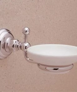 Discount 🤩 ROHL® Italian Country Bath Wall Mount Soap Dish in Polished Nickel 😀