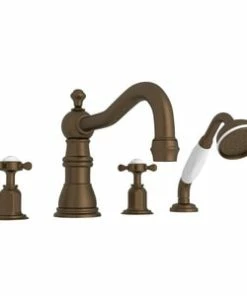 Budget ⌛ ROHL® Perrin & Rowe® Bath Two Handle Roman Tub Faucet in English Bronze 🎉