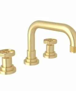 Budget ✔️ ROHL® Campo™ Two Handle Widespread Bathroom Sink Faucet in Satin Unlacquered Brass Wheel Handle 👏