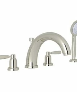 Cheap 🔔 ROHL® Perrin & Rowe® Bath Two Handle Roman Tub Faucet in Polished Nickel 😍