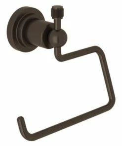 New 😉 ROHL® Compo Wall Mount Hook or Open Toilet Tissue Holder in Tuscan Brass ✔️