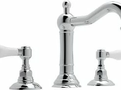 Buy 🌟 ROHL® Acqui Two Handle Widespread Bathroom Sink Faucet in Polished Chrome 🔥