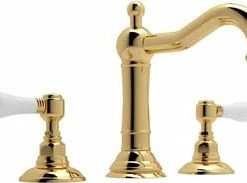 Cheapest ⌛ ROHL® Acqui Two Handle Bathroom Sink Faucet in Inca Brass 😍