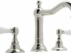 Outlet 🔥 ROHL® Country Bath Two Handle Widespread Bathroom Sink Faucet in Polished Nickel ✨