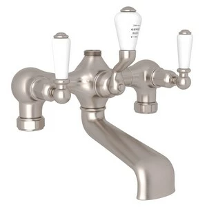 Brand new 🔔 Perrin & Rowe Two Handle Roman Tub Faucet in Satin Nickel ✔️ 3 Brand new 🔔 Perrin & Rowe Two Handle Roman Tub Faucet in Satin Nickel ✔️