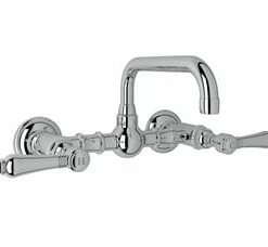 Brand new ⭐ ROHL® Country Bath Two Handle Bridge Bathroom Sink Faucet in Polished Chrome 😀