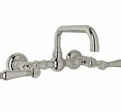 Coupon 😉 ROHL® Country Bath Two Handle Bridge Bathroom Sink Faucet in Polished Nickel 🔔