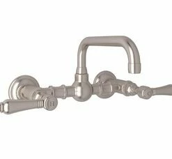 Promo ⌛ ROHL® Vocca Two Handle Bathroom Sink Faucet in Satin Nickel ✔️