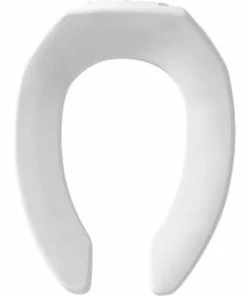 Best Pirce 🌟 Bemis Elongated Bowl Open Front Less Cover Plastic Closet Seat Sta-Tite White 🥰