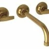 Brand new 🎉 ROHL® Michael Berman Graceline™ Two Handle Widespread Bathroom Sink Faucet in French Brass Dial Handle 🤩 -ROHL Sales Query 1455