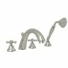 Best reviews of ❤️ ROHL® Eclissi™ 4-Hole Deck Mount Roman Tub Filler Trim with Double Cross Handle in Polished Nickel 🛒 -ROHL Sales Query 1471