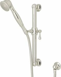 New 👍 ROHL® Palladian® Grab Bar Set with Hand Shower Hose and Outlet in Polished Nickel 👍